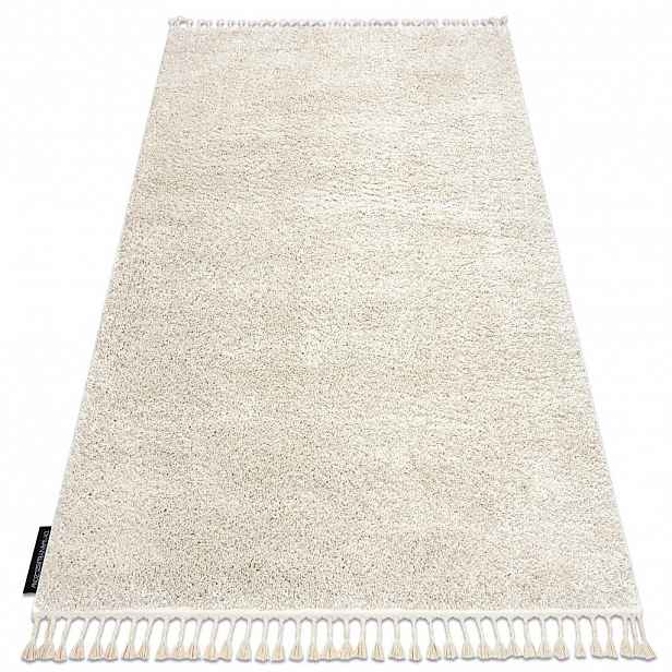 rugsX KOBEREC BERBER 9000, krémový - střapce, Maroko Shaggy 140/190 cm