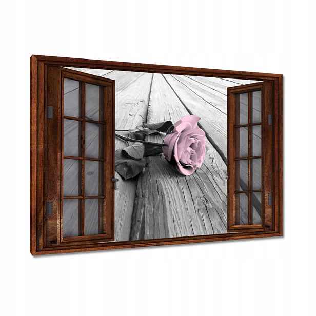 Obrazy 90x60 Pudrová růžová Old pink Rose