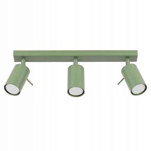 Sollux lighting stropní svítidlo lišta 45 cm 3x gu10 zelená ring