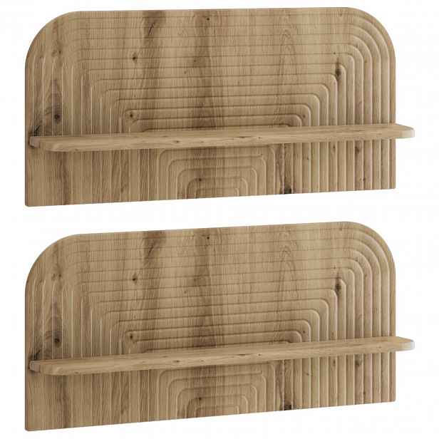 vidaXL Nástěnná polička 2 ks Dub artisan 80,5 x 13,5 x 37,5 cm