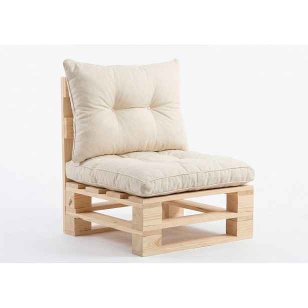 Lavička Z Palet 60x60 cm Dřevěná, pevná, Přírodní Zahrada
