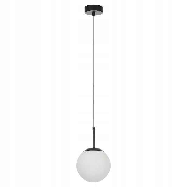 Light Prestige Závěsná lampa Dorado skleněná koule černá 1xE14 10W