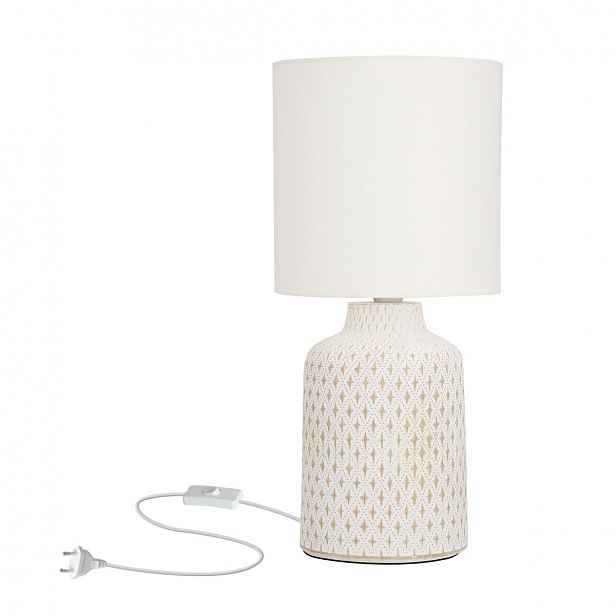 Moderní stolní keramická lampa INER - 1xE14, 40W, bílá