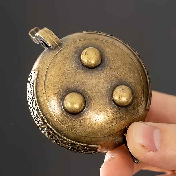 TEMU Kovový kadidelník se třemi zlatými koulemi, nádherný design, vhodný pro jógovou meditaci, dekoraci ložnice a sváteční dárky (Vánoce, Halloween,
