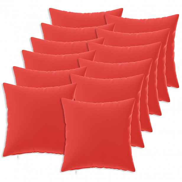 vidaXL Povlak na polštář 12 pcs HEERLEN Červená 45 x 45 cm Polyester