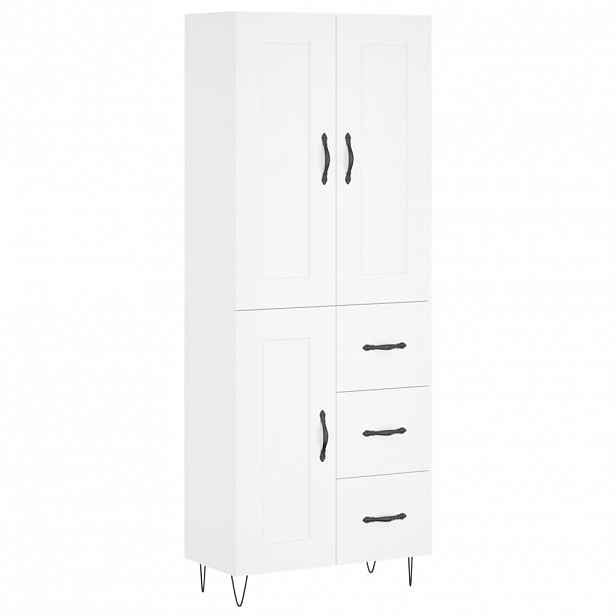 vidaXL Skříň highboard bílá 69,5 x 34 x 180 cm kompozitní dřevo