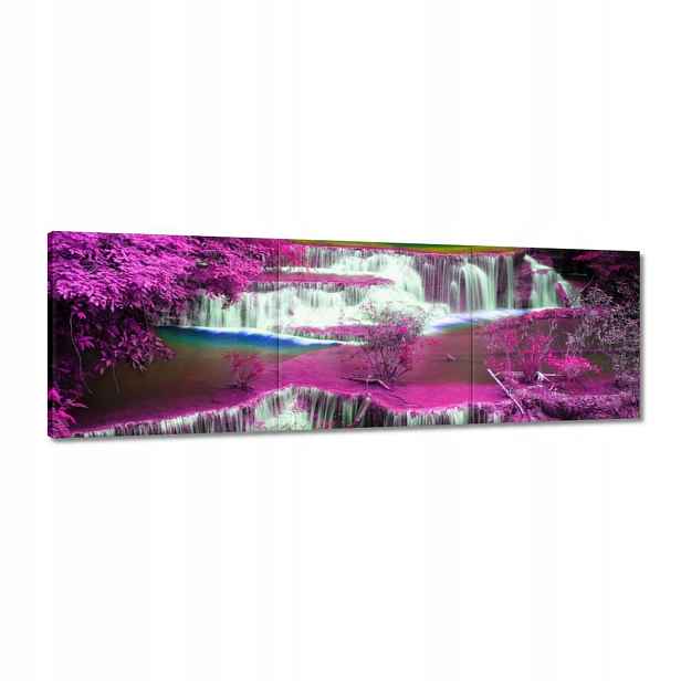 Obrazy 150x50 Fialový vodopád