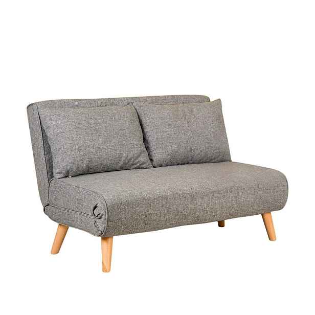 Hanah Home Dvoumístná rozkládací pohovka Seater Folde světle šedá