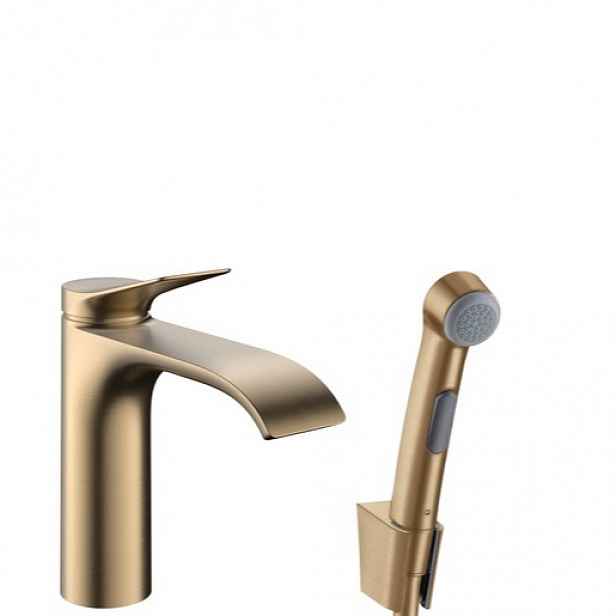 Hansgrohe Vivenis umyvadlová baterie s bidetovou sprškou kartáčovaný bronz 75210140