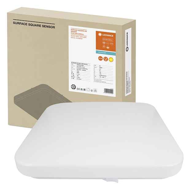 Led panel Stropní svítidlo 24W 2000lm 3000K Snímač pohybu soumraku 33x33 cm