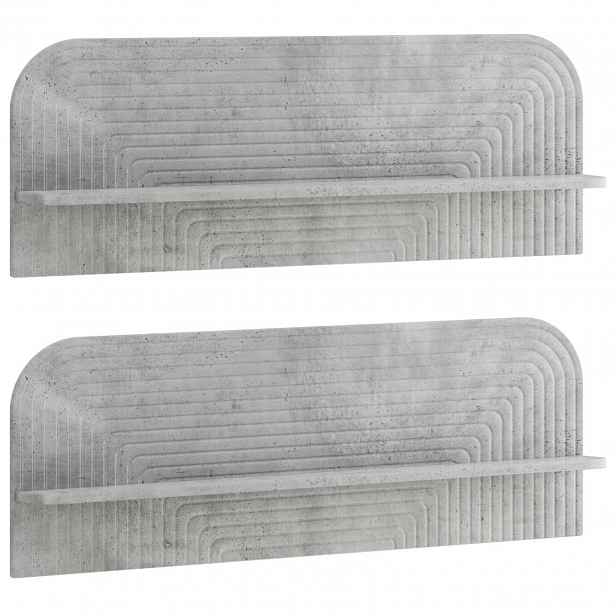vidaXL Nástěnná polička 2 ks Betonově šedá 102 x 13.5 x 37.5 cm