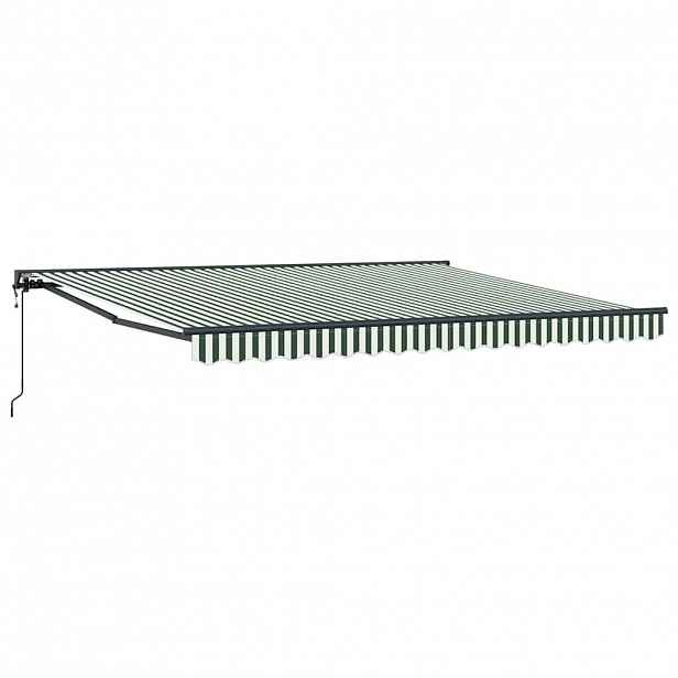 vidaXL Rám markýzy Zelená a bílá 400 × 300 cm