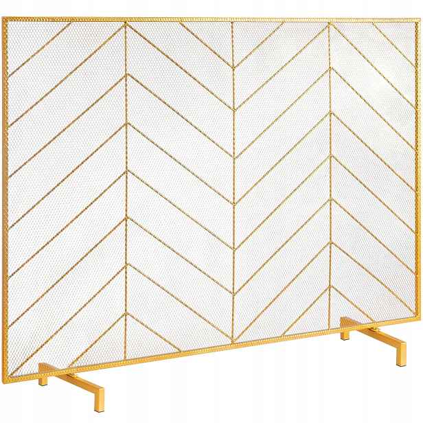 Krbová mřížka 980x758 mm kovová protijiskrová, zlatá