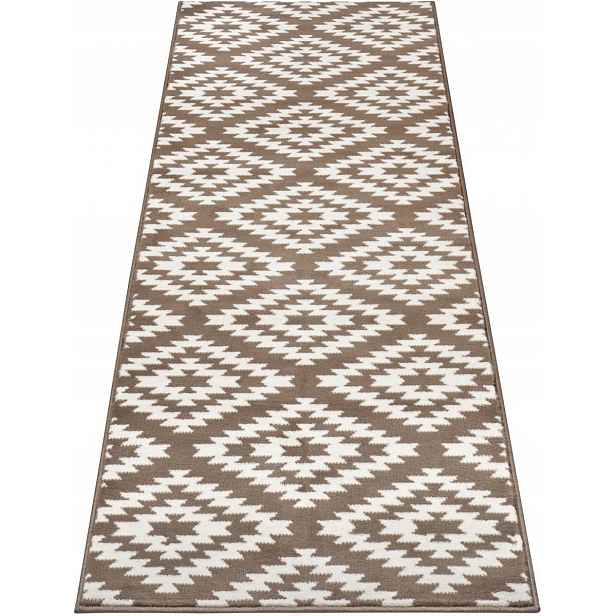 Běhoun 80x350 cm do chodby-předsíně moderní béžovo krémový