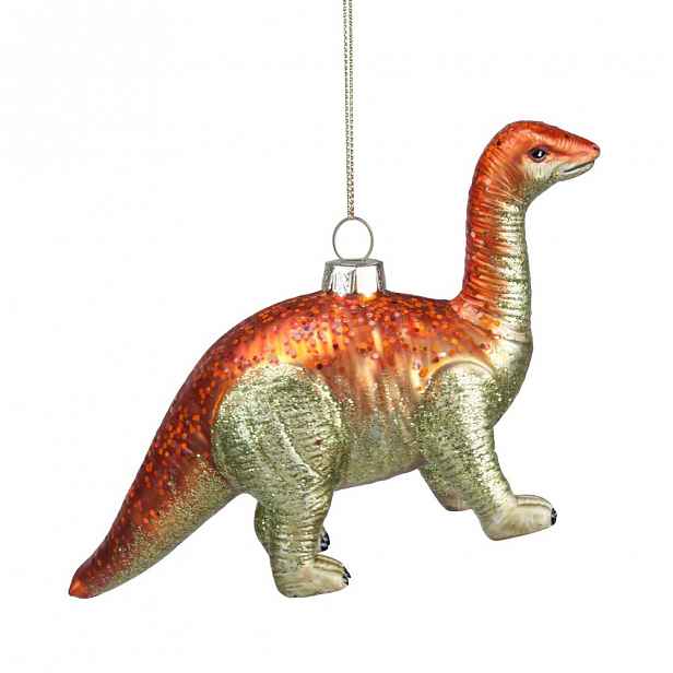 Butlers HANG ON Ozdoba dinosaur - zelená/oranžová