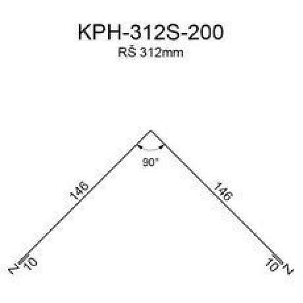 Hřebenáč RS312S-90 SP25 RAL7035 0,50mm 2bm