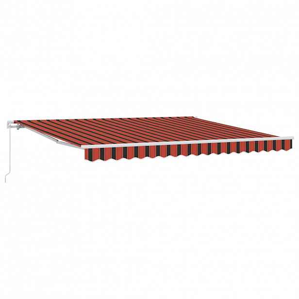 vidaXL Stahovací markýza Oranžová 400 × 350 cm Polyester a hliník