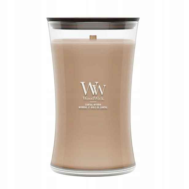 WoodWick velká svíčka Santal Myrrh dřevěný knot