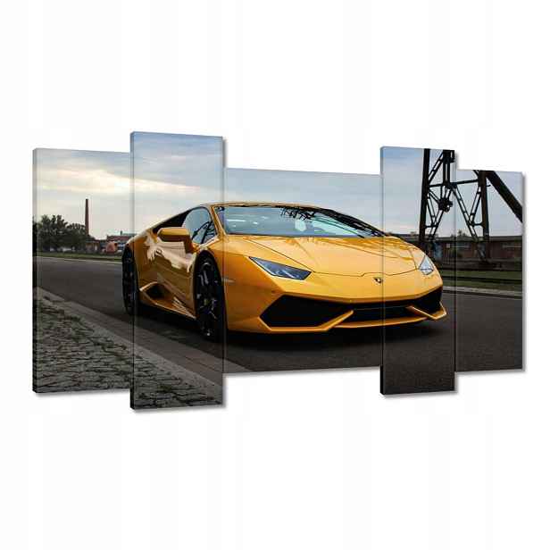 Obrazy 120x65 Žlutý sportovní automobil