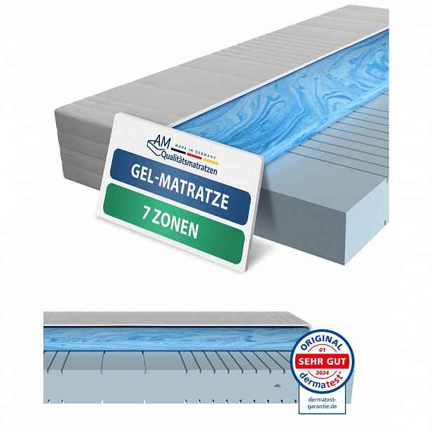 AM Qualitätsmatratzen GELOVÁ matrace 100/200 cm H2 - výška 20 cm a potah Toledo