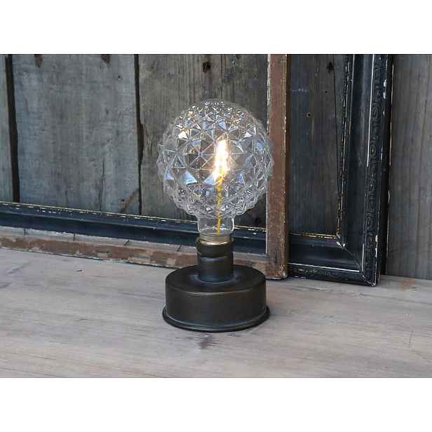 Dekorační stolní lampička Nostalgic Led - Ø 8*17cm  Chic Antique