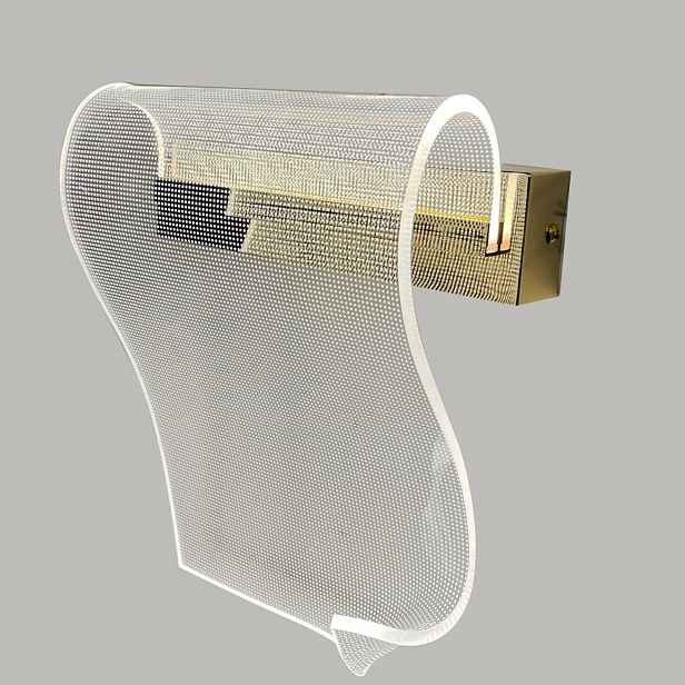 Moderní nástěnná Led lampa 3000/4000/6000K 3W 25 cm Zlatá