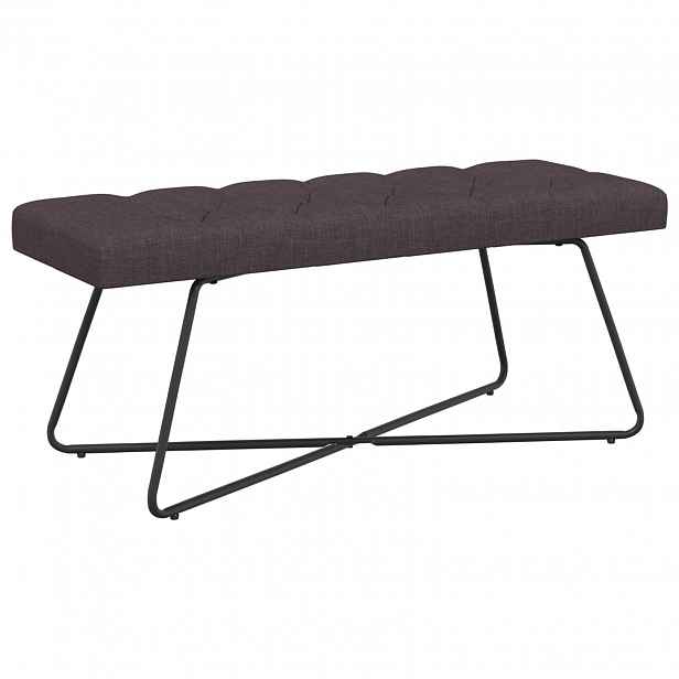 vidaXL Lavice s knoflíkovým prošíváním Tmavě hnědá 110 x 40 x 46 cm