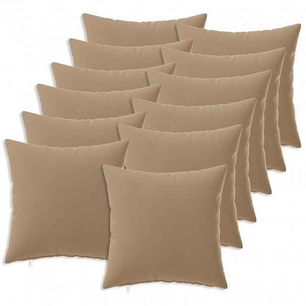 vidaXL Povlak na polštář 12 ks HEERLEN Taupe 45 x 45 cm Polyester