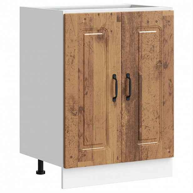 vidaXL Skříňka pod umyvadlo "Kalmar" staré dřevo 60x46x81,5cm kompozit