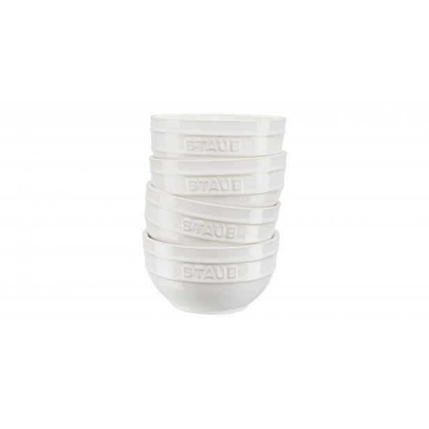 Sada 4 keramických misek Staub, Ø 12 cm, slonová kost