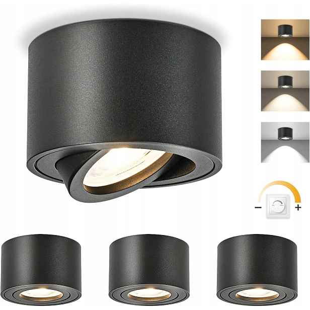 Led nástěnné tuby 5W, stmívatelné, 3 barvy, pohyblivé, sada 4ks