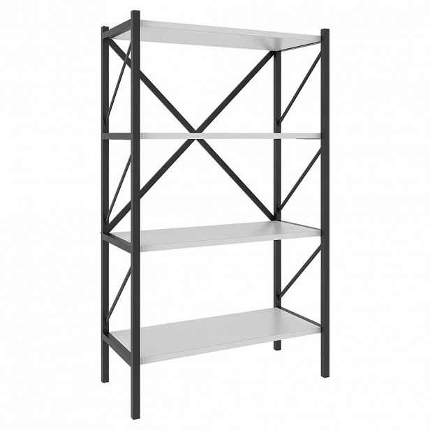 MID.YOU REGÁL, bílá, 66/121/34 cm - Knihovny - 000657029205