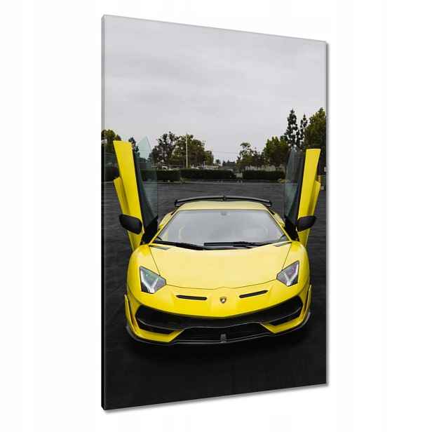 Obrazy 80x120 Žluté sportovní auto L4M0