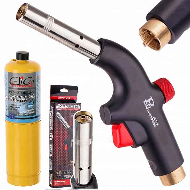 Plynový Hořák Mapp Pro Pájení Piezo Max 2400°C 1x Gas Mapp 400G