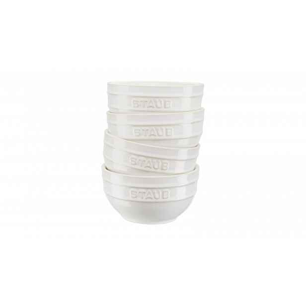 Sada 4 keramických misek Staub, Ø 12 cm, slonová kost