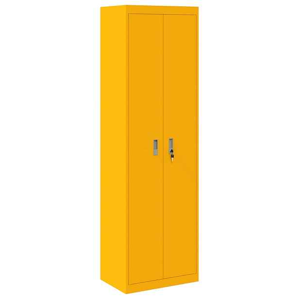 vidaXL Úložná skříňka Hořčicově žlutá 60 x 40 x 200 cm Ocel