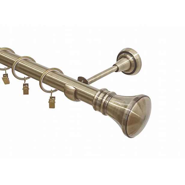 Jednoduchá garnýž kovový zlatý mix hrotů Imperia Deco 25 mm 140 cm