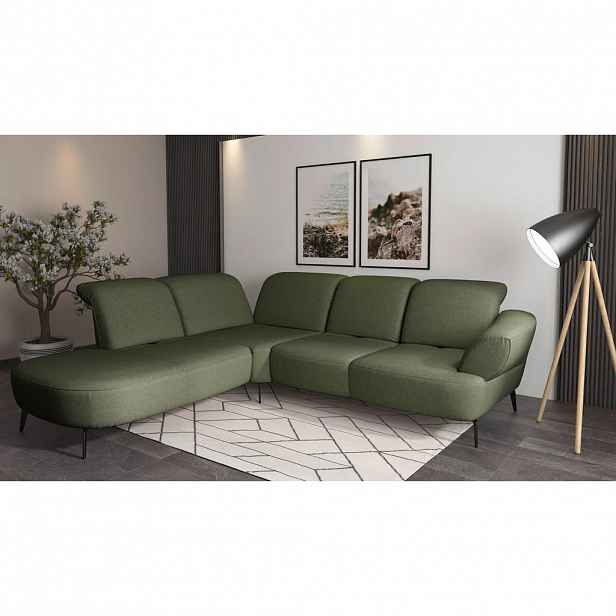 Sit & More ROHOVÁ SEDAČKA, textil, olivově zelená