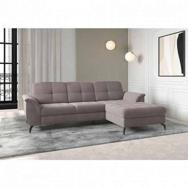 Sit & More ROHOVÁ SEDAČKA, textil, šedohnědá