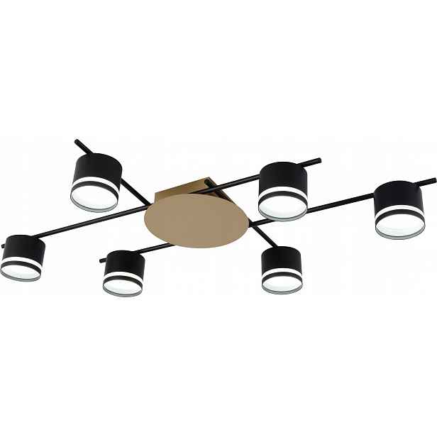 Stropní Lustr Vargo 6×GX53 Černo-zlatý, Moderní Design DL1310