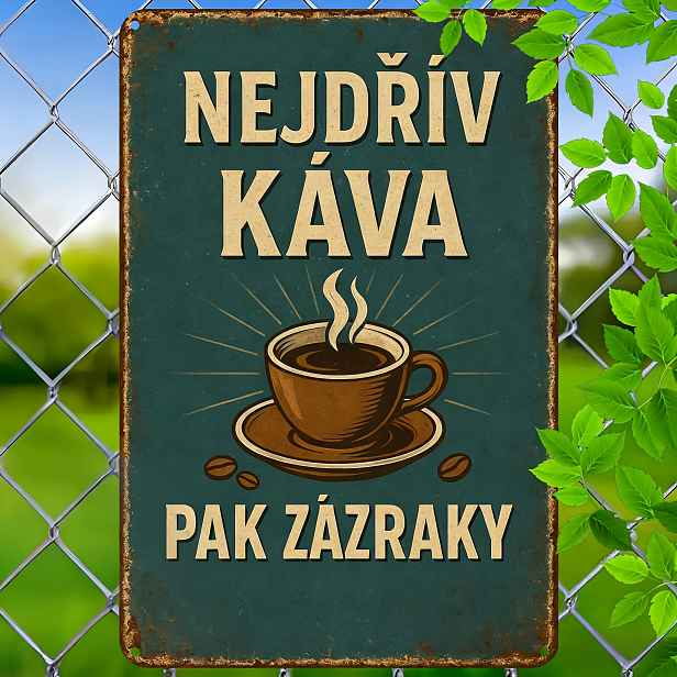 TEMU 2D Plochý, 2D Plochý Panel 1ks Česká Téma Vintage Kávový Nápis - Vintage Kavárenská Nástěnná Dekorace s Anglickou Frází "Suitable for Coffee" a