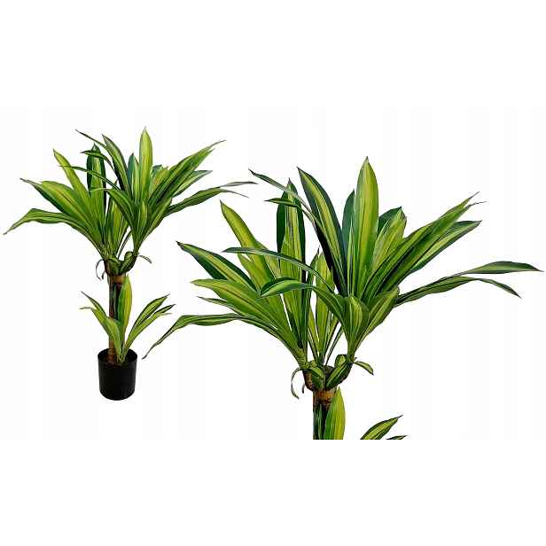 Umělá Dracaena v květináči Velký stromek do obývacího pokoje Rostlina jako živá 80 cm