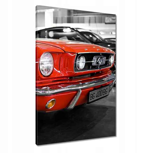 Obrazy 60x90 Červený Mustang