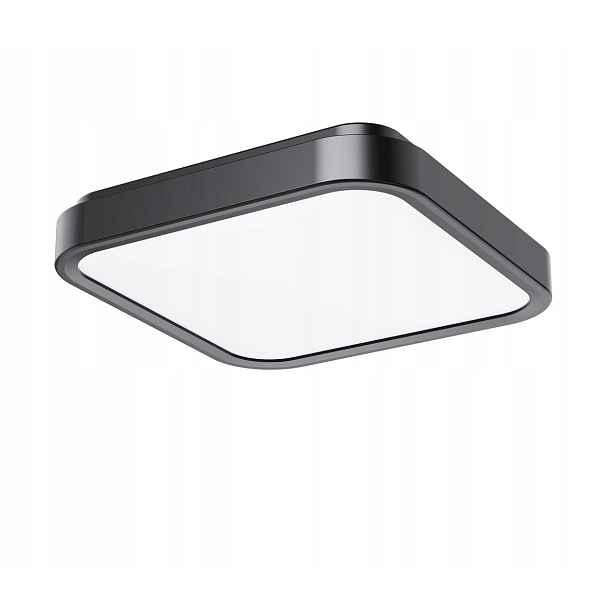 Stropní Svítidlo stropní Led koupelnový černý čtvercový 25 cm IP44 4000K Rabalux