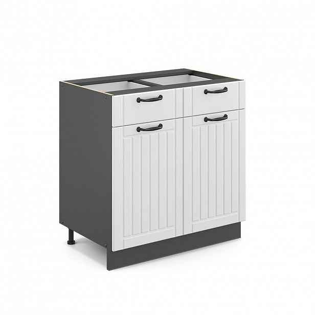 Vicco SPODNÍ SKŘÍŇKA KUCHYŇSKÉ LINKY Fame-Line Bílý venkovský dům 80 cm bez pracovní desky