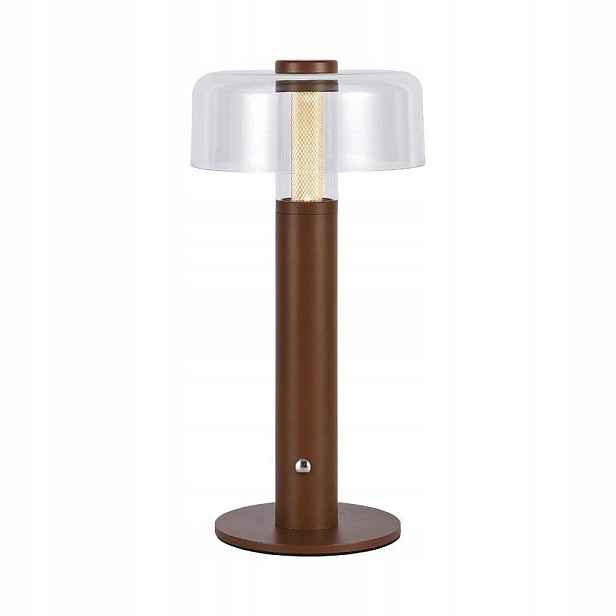 Stolní Led stolní restaurační lampa Usb s baterií hnědá V-tac