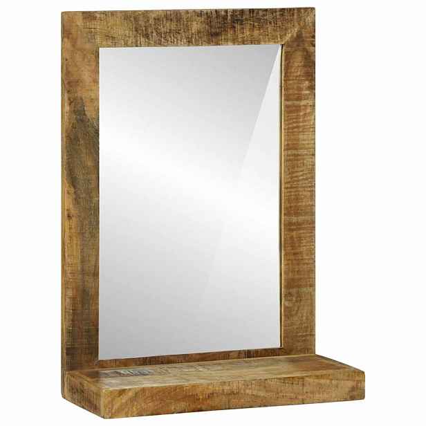 vidaXL Koupelnové zrcadlo Hnědá 50 x 22 x 70 cm Masivní mangové dřevo