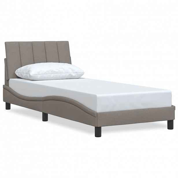 vidaXL Rám postele bez matrací Hanko taupe 80x200 cm textil