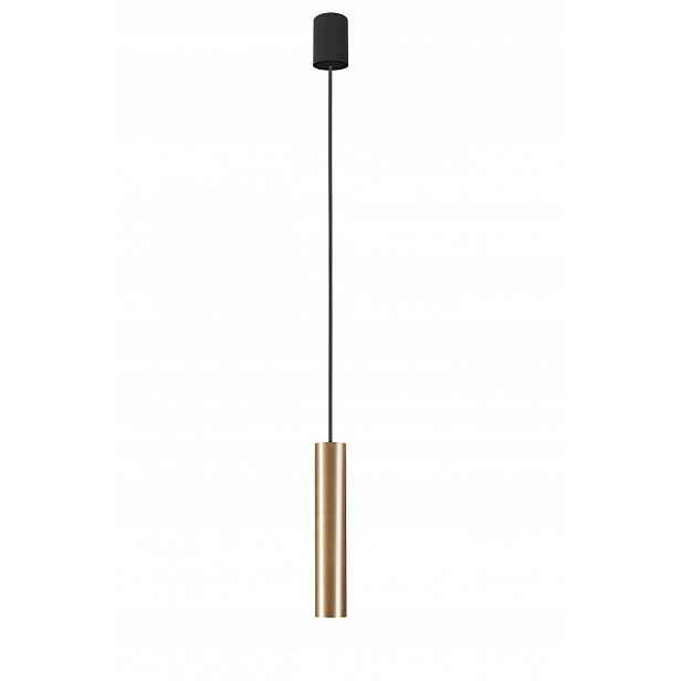 Závěsná lampa Baton Černá Zlatá 1xE27 Stropní Svítidlo do pokoje Obývací pokoj Dům