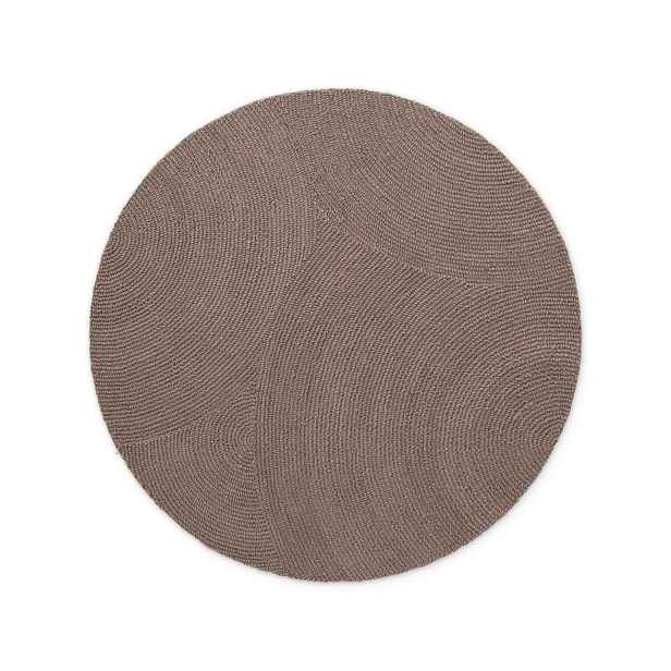 AKCE: 200x200 (průměr) kruh cm Kusový koberec Calmio 106219 Taupe kruh, hnědá, ložnice, Hanse Home